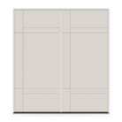 Double Fiberglass Entry Door System - Contemporary 12, White Satin Smooth