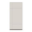 Prehung Fiberglass Entry Door System - Contemporary 12, White Satin Smooth