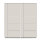 Double Fiberglass Entry Door System - Contemporary 14, White Satin Smooth
