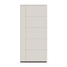 Prehung Fiberglass Entry Door System - Contemporary 14, White Satin Smooth