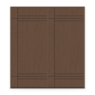 Double Fiberglass Entry Door System - Contemporary 16, Fine Woodgrain