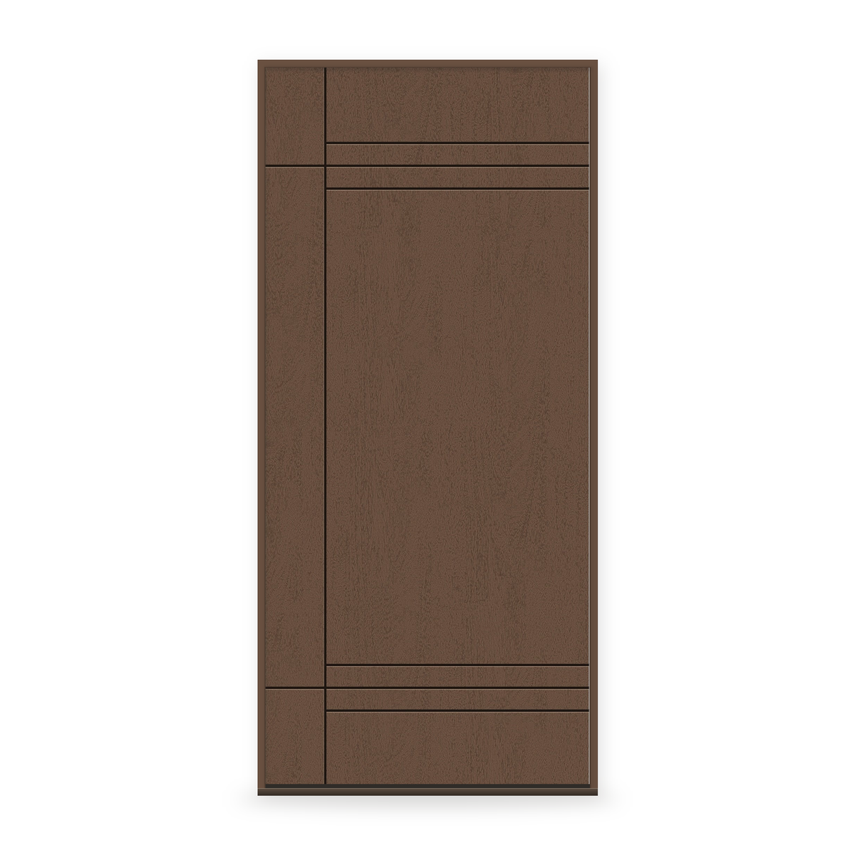 Prehung Fiberglass Entry Door System - Contemporary 16, Fine Woodgrain