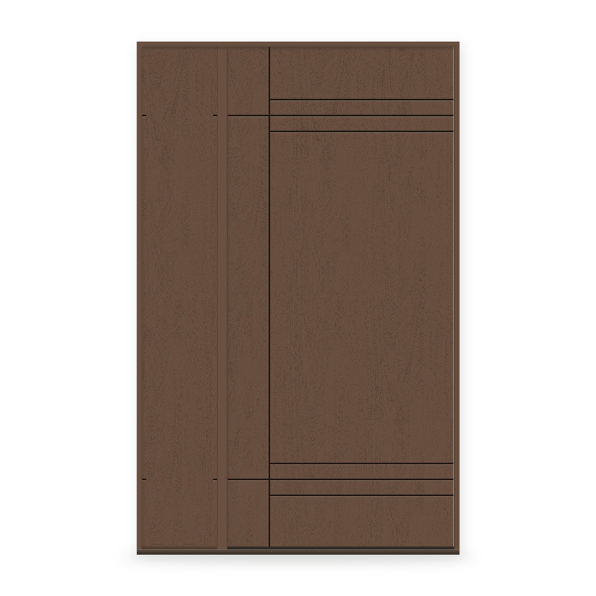 Fiberglass Entry Door System with Sidelite - Contemporary 16, Fine Woodgrain