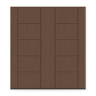Double Fiberglass Entry Door System - Contemporary 24, Fine Woodgrain