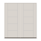 Double Fiberglass Entry Door System - Contemporary 24, White Satin Smooth