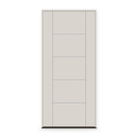 Prehung Fiberglass Entry Door System - Contemporary 24, White Satin Smooth