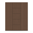 Fiberglass Entry Door System with Two Sidelites - Contemporary 24, Fine Woodgrain