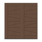 Double Fiberglass Entry Door System - Contemporary 29, Fine Woodgrain