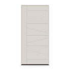 Prehung Fiberglass Entry Door System - Contemporary 29, White Satin Smooth
