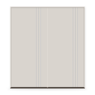 Double Fiberglass Entry Door System - Contemporary 30, White Satin Smooth