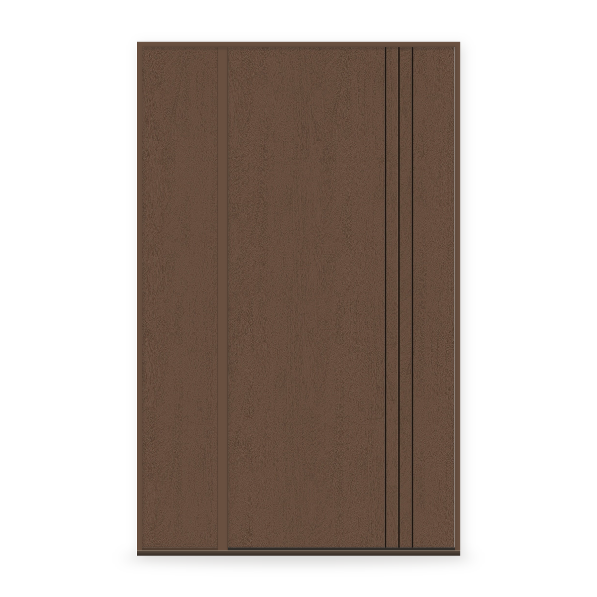 Fiberglass Entry Door System with Sidelite - Contemporary 30, Fine Woodgrain