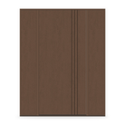 Fiberglass Entry Door System with Two Sidelites - Contemporary 30, Fine Woodgrain