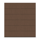 Double Fiberglass Entry Door System - Contemporary 5, Fine Woodgrain