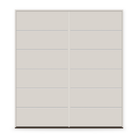 Double Fiberglass Entry Door System - Contemporary 5, White Satin Smooth