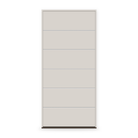 Prehung Fiberglass Entry Door System - Contemporary 5, White Satin Smooth