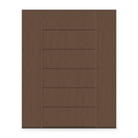 Fiberglass Entry Door System with Two Sidelites - Contemporary 5, Fine Woodgrain