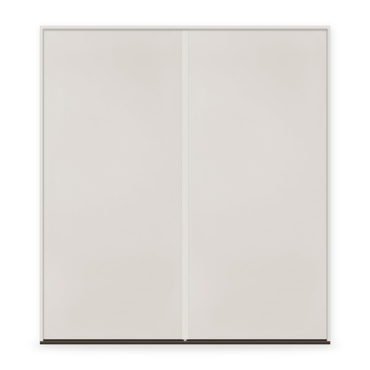 Double Fiberglass Entry Door System - Flush, White Satin Smooth