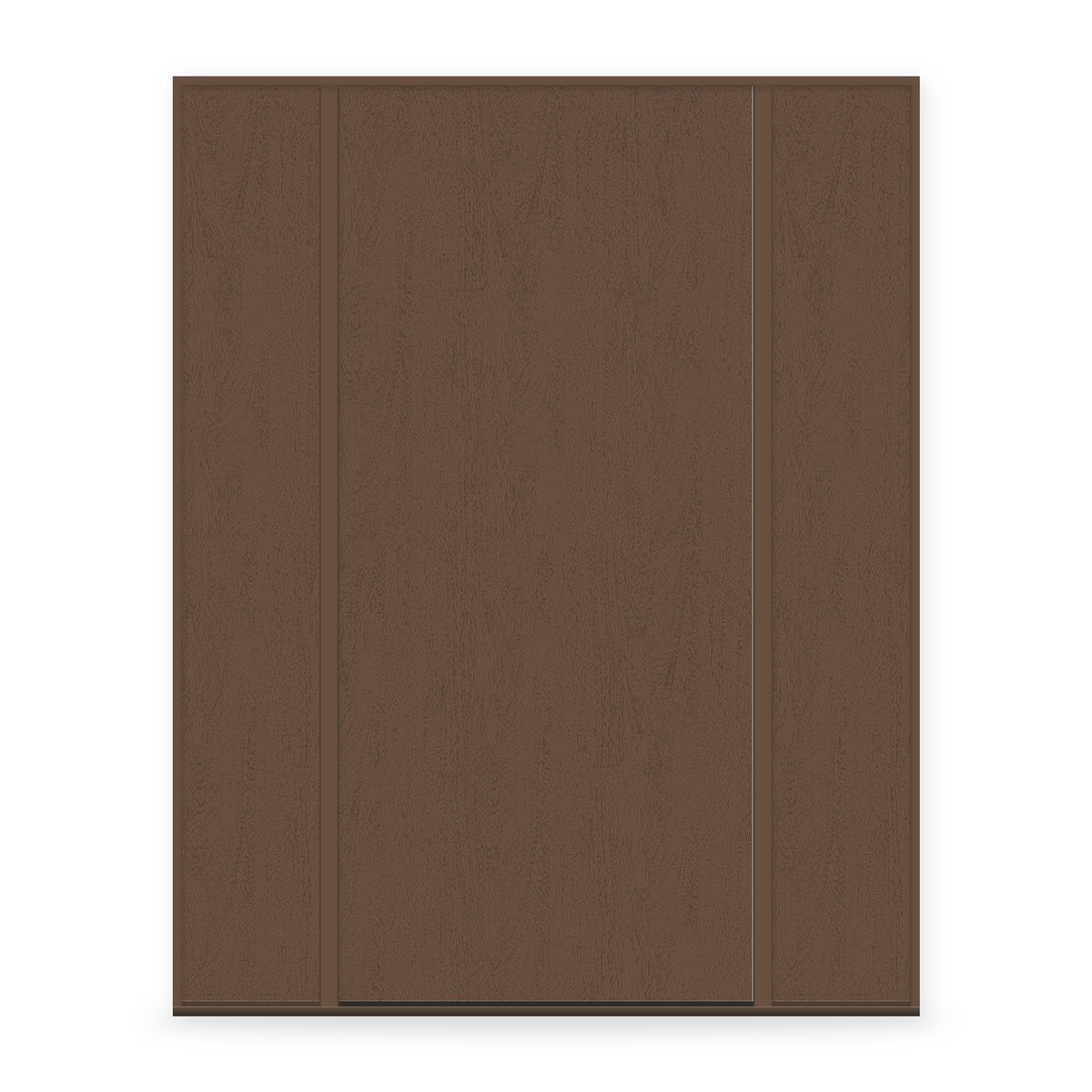 Fiberglass Entry Door System with Two Sidelites - Flush, Fine Woodgrain