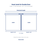 Exterior Head Jamb for Double Door - sizing diagram