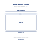 Exterior Head Jamb for Sidelite - sizing diagram