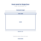 Exterior Head Jamb for Single Door - sizing diagram