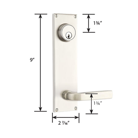 Modern Sideplate Entry Lockset by Emtek
