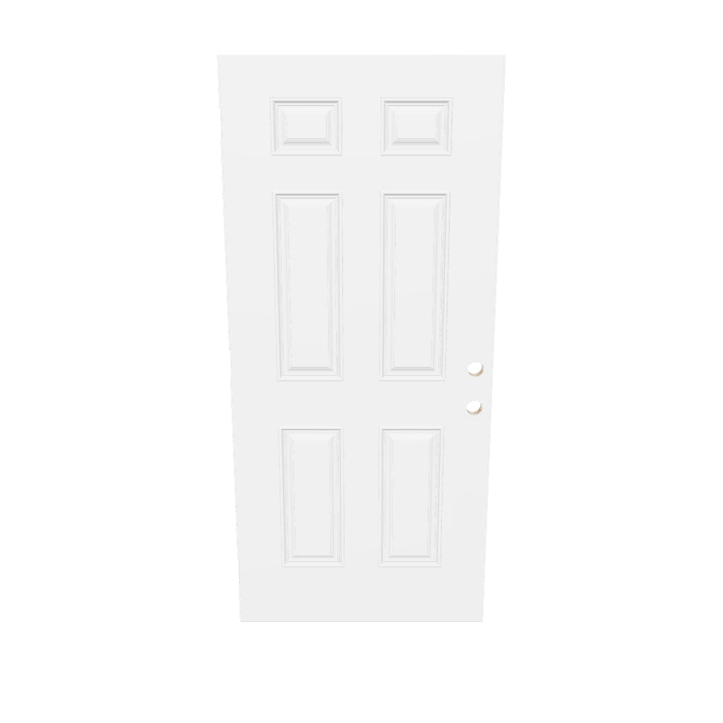 Steel Entry Door Slab (6 Panel)
