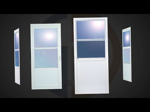 Aluminum Storm Door with Swappable Glass and Screen (Full View )