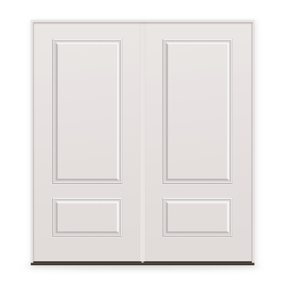 Double Steel Edge Entry Door System - 2 Panel 3/4, Primed White Smooth