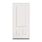 Prehung Steel Edge Entry Door System - 3 Panel 3/4, Primed White Smooth