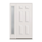 Steel Edge Entry Door System with Sidelite - 6 Panel, Primed White Smooth