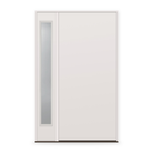 Steel Edge Entry Door System with Sidelite - Flush, Primed White Smooth