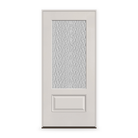Prehung Vapor Flush Glazed Fiberglass Entry Door System - 3/4 Lite, White Satin Smooth