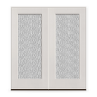 Double Vapor Flush Glazed Fiberglass Entry Door System - Full Lite, White Satin Smooth