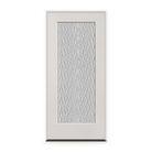 Prehung Vapor Flush Glazed Fiberglass Entry Door System - Full Lite, White Satin Smooth