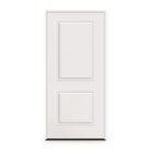 Prehung Wood Edge Steel Entry Door System - 2 Panel, Primed White Smooth