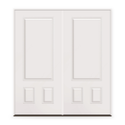 Double Wood Edge Steel Entry Door System - 3 Panel 3/4, Primed White Smooth