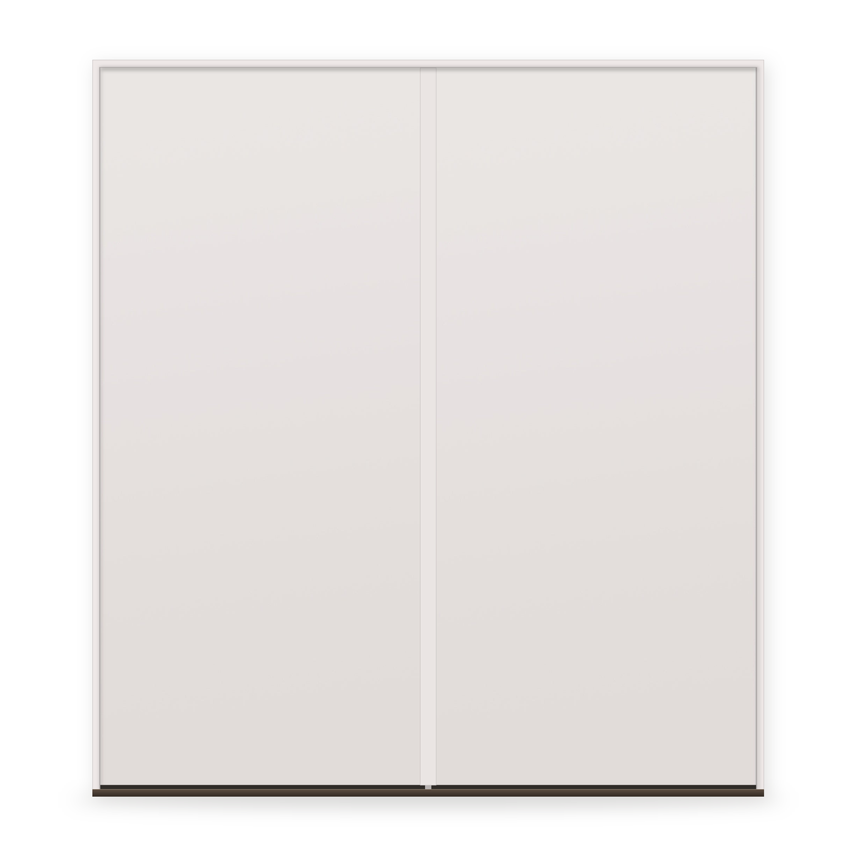 Double Wood Edge Steel Entry Door System - Flush, Primed White Smooth