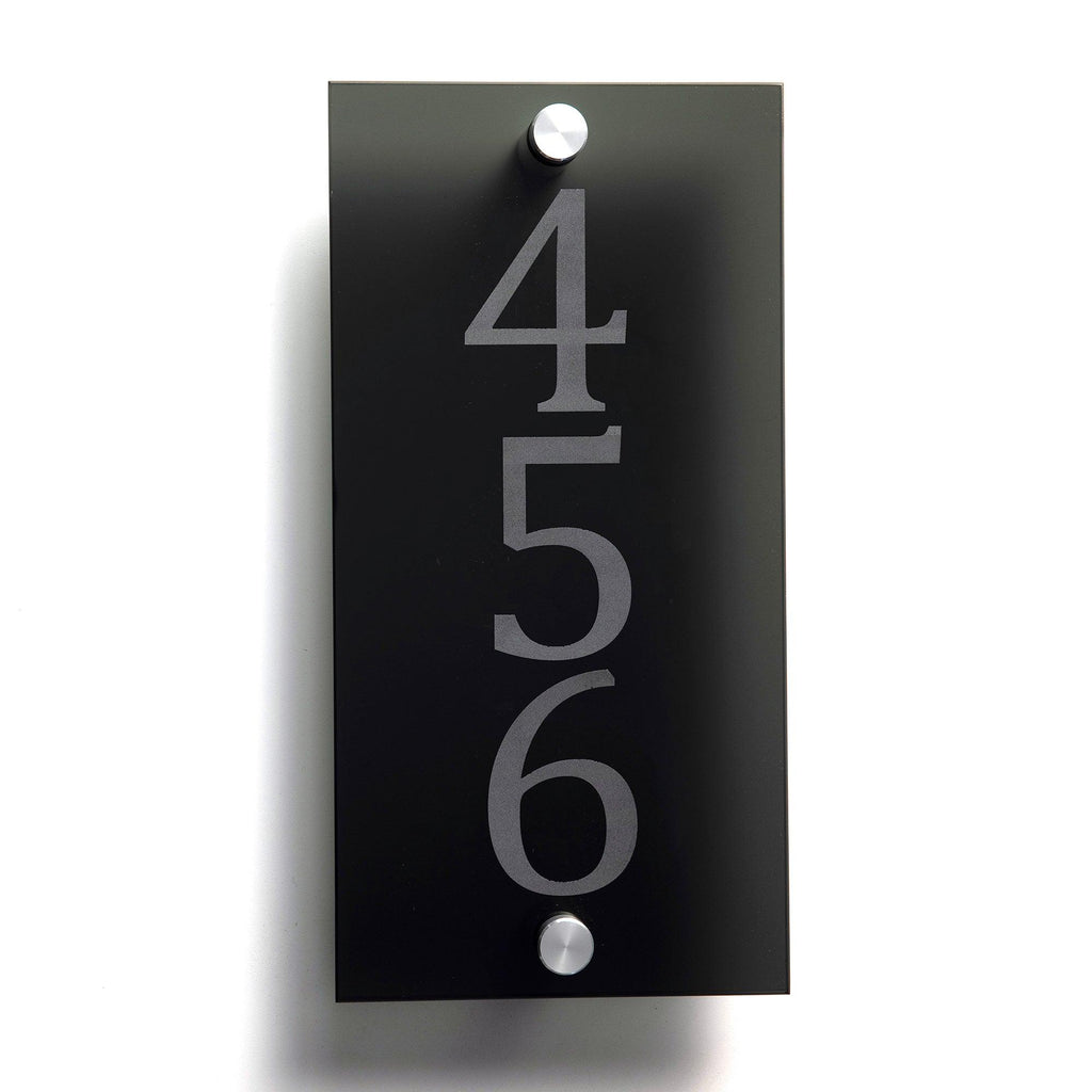 Customizable Glass Address Plaque - Pease Doors: The Door Store