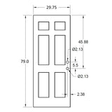 30" x 80" Prehung Smooth Fiberglass Entry Door System (6 Panel) - Pease Doors: The Door Store