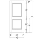 36" Mahogany Entry Door Slab (2 Panel) - Pease Doors: The Door Store
