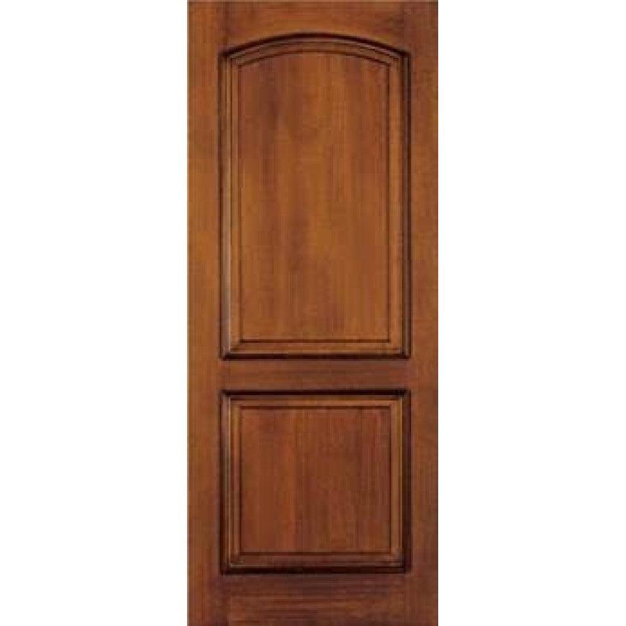 36" Mahogany Entry Door Slab (2 Panel Archtop) - Pease Doors: The Door Store