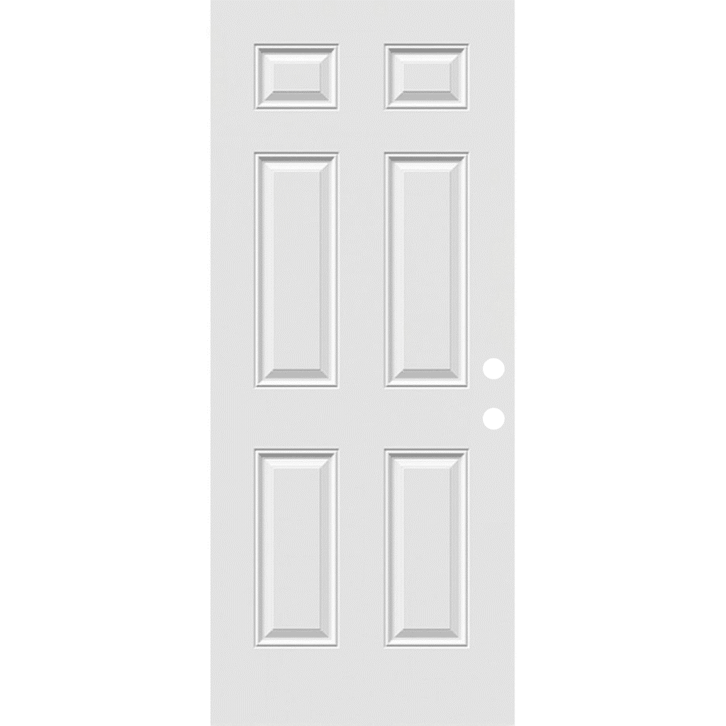 36" Steel Entry Door Slab (6 Panel) - Pease Doors: The Door Store