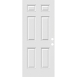 36" x 80" Smooth Fiberglass Entry Door Slab (6 Panel) - Pease Doors: The Door Store