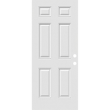 36" x 80" Smooth Fiberglass Entry Door Slab (6 Panel) - Pease Doors: The Door Store