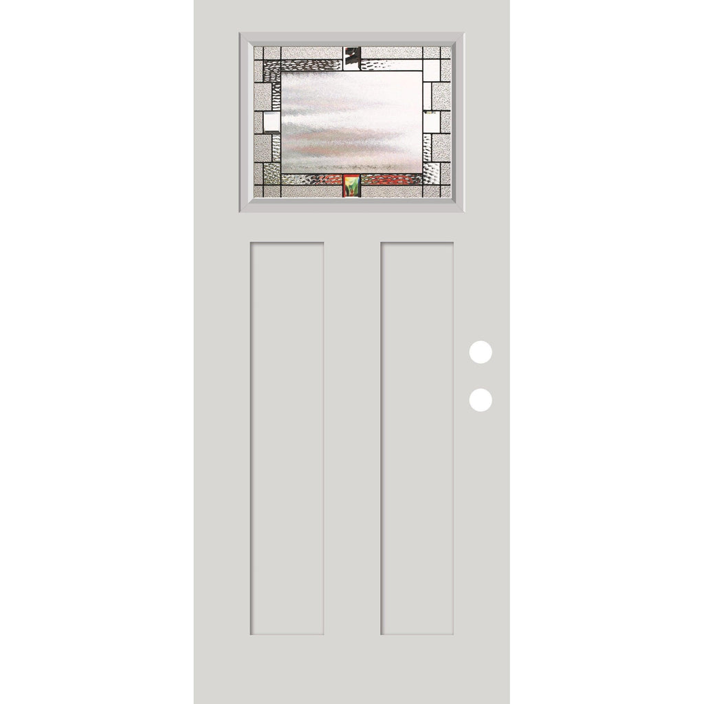36" Smooth Fiberglass Entry Door Slab (3 Panel Craftsman) - Pease Doors: The Door Store