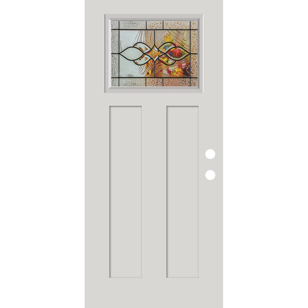 36" Smooth Fiberglass Entry Door Slab (3 Panel Craftsman) - Pease Doors: The Door Store