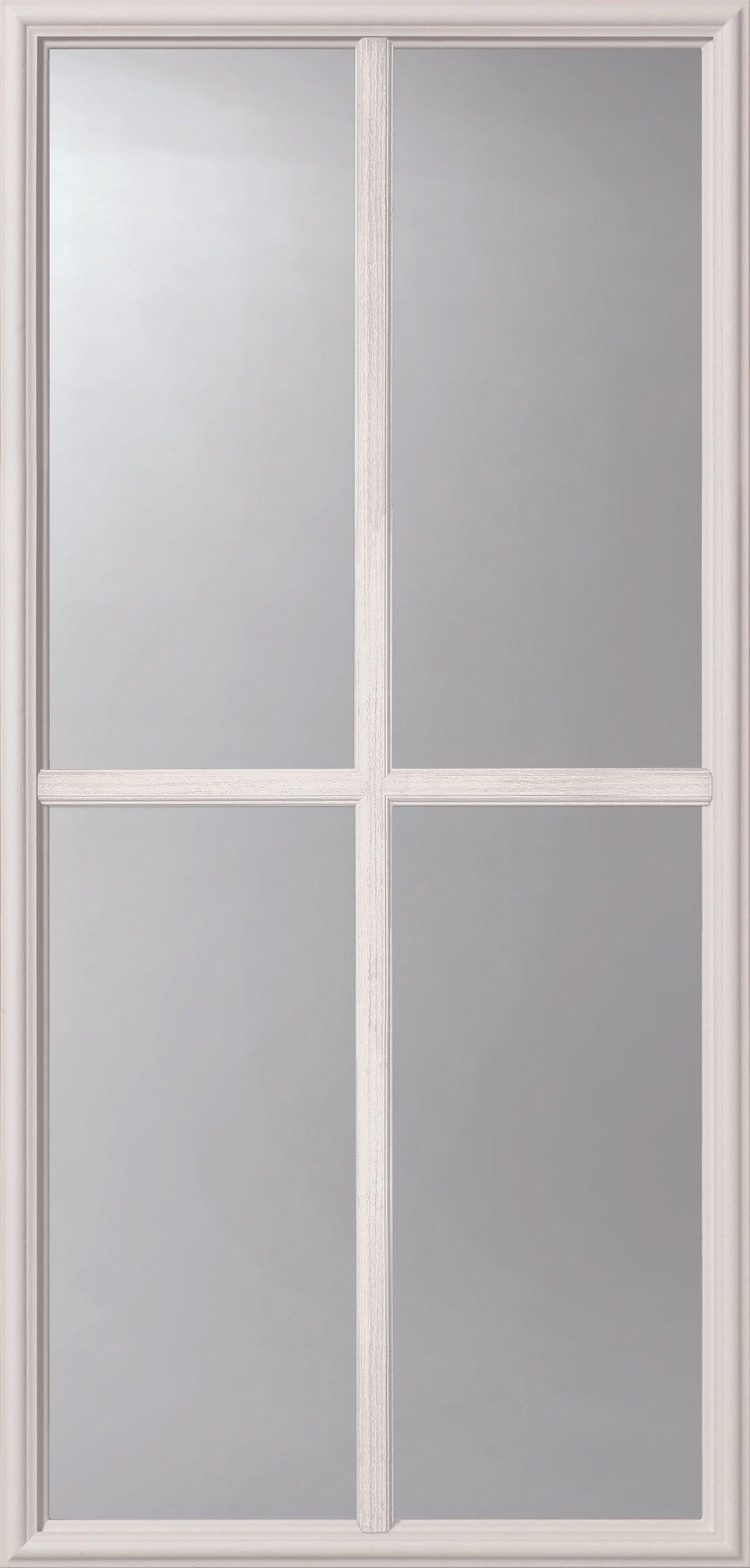 Clear Simulated 4 Lite Glass and Frame Kit (3/4 Lite 24" x 50" Frame Size) - Pease Doors: The Door Store