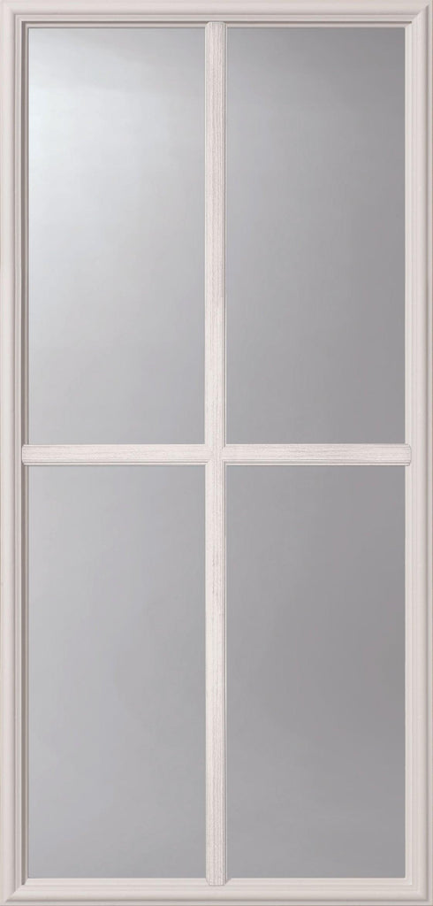 Clear Simulated 4 Lite Glass and Frame Kit (3/4 Lite 24" x 50" Frame Size) - Pease Doors: The Door Store