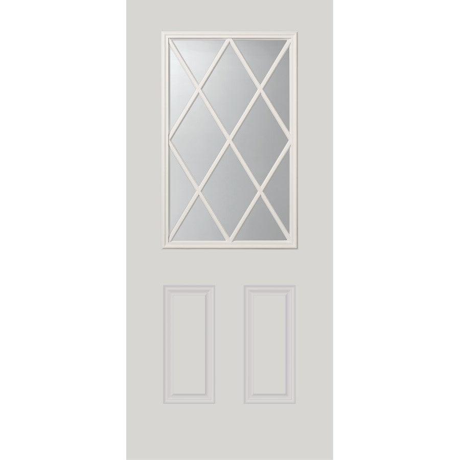 Clear Diamond Grid Glass and Frame Kit (Half Lite 24" x 38" Frame Size) - Pease Doors: The Door Store